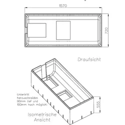 Neuesbad Wannenträger für Euroyal 160x75 06012