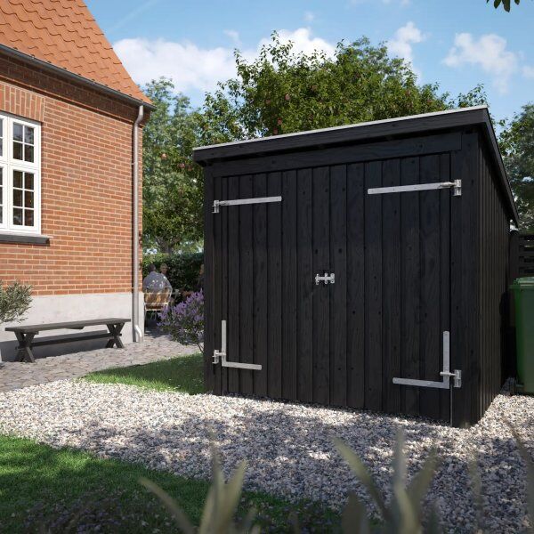 Plus Nordic Cykelskur, Dobbeltdør, 5 M2, Natur