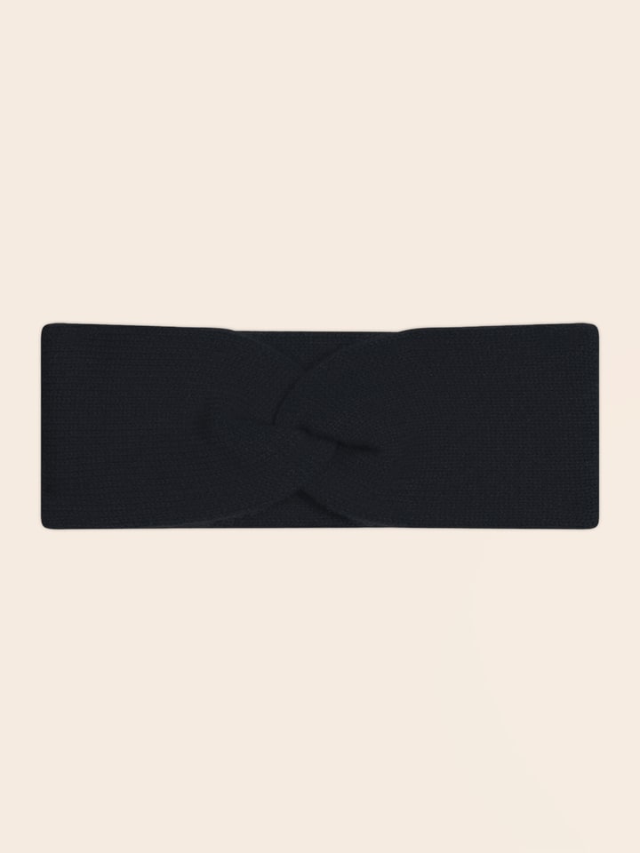 Perfect Cashmere Kaschmir-Stirnband "Javoi in Schwarz - onesize