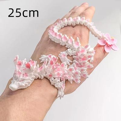 Uplift Essentials "Cherry Blossom Dragon   Articulated ""Love Dragon"" Desktop Ornament pink 10 In (25 Cm)"