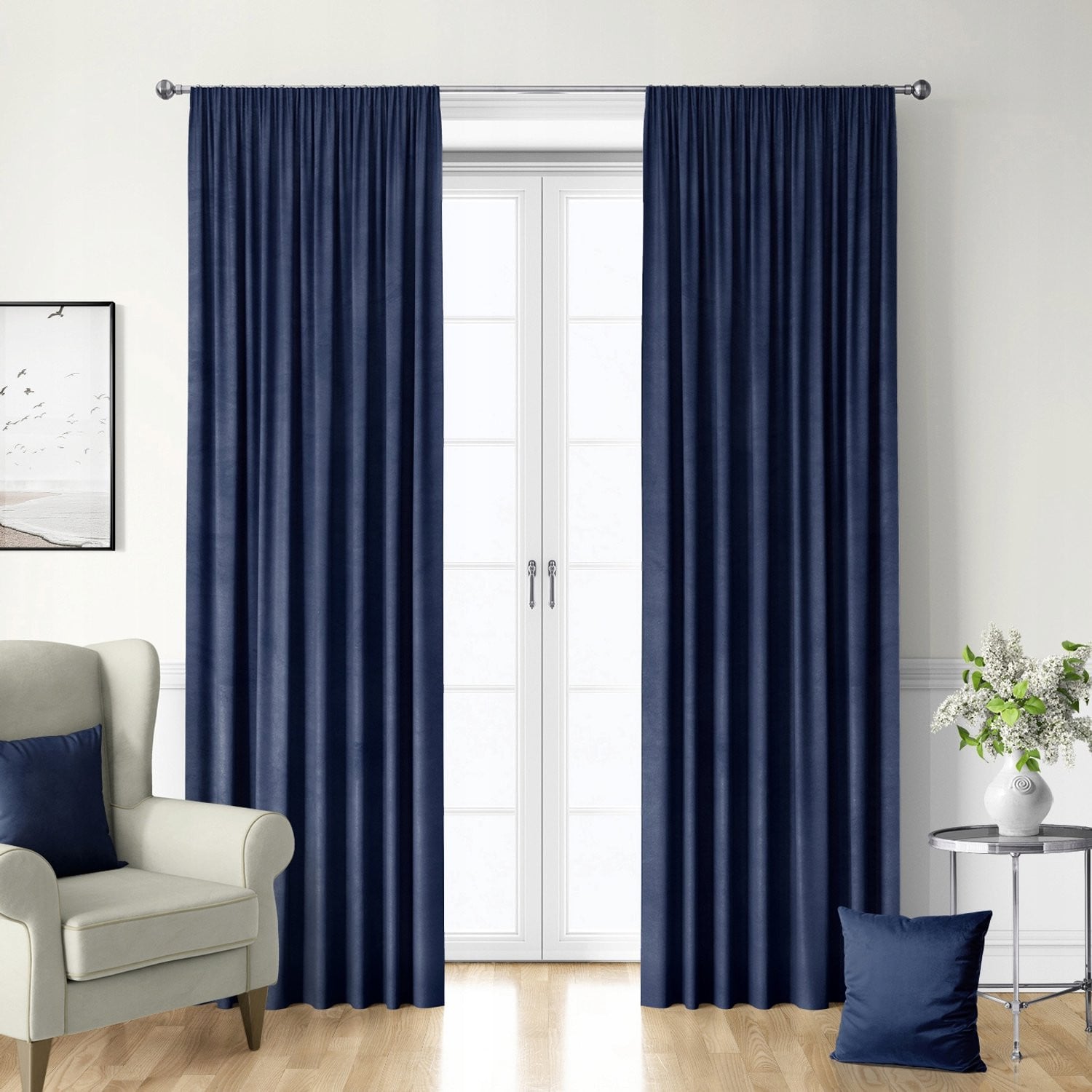 Velvet Gordijn Navy Blauw 140x170 cm - 70% Verduisterend