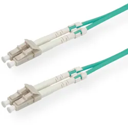 VALUE LWL-Kabel 50/125μm OM3, LC/LC, LSOH, türkis, 1 m