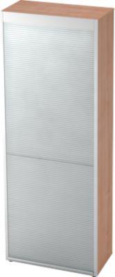 Rollladenschrank TOPAS LINE, vertikal, 6 Ordnerhöhen, Nußbaum-Dekor