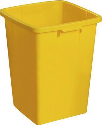 Abfallbehälter ohne Deckel, 90 Liter, gelb