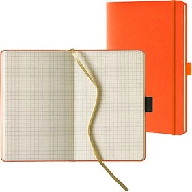 Lediberg Notizbuch Tucson ca. DIN A5 kariert, orange Hardcover 240 Seiten