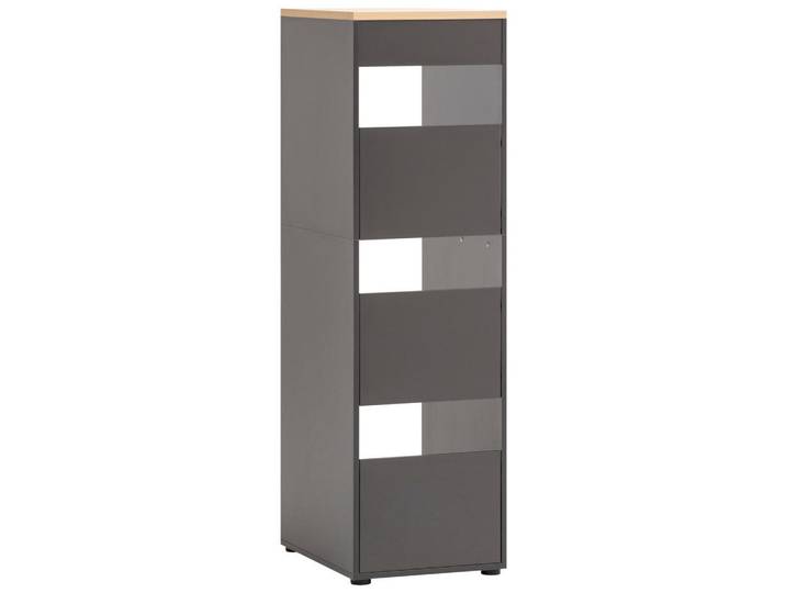 Mid.you Wäscheschrank Solea, Anthrazit, 45.10x154.7x60 cm, Waschküche, Wäscheschrank