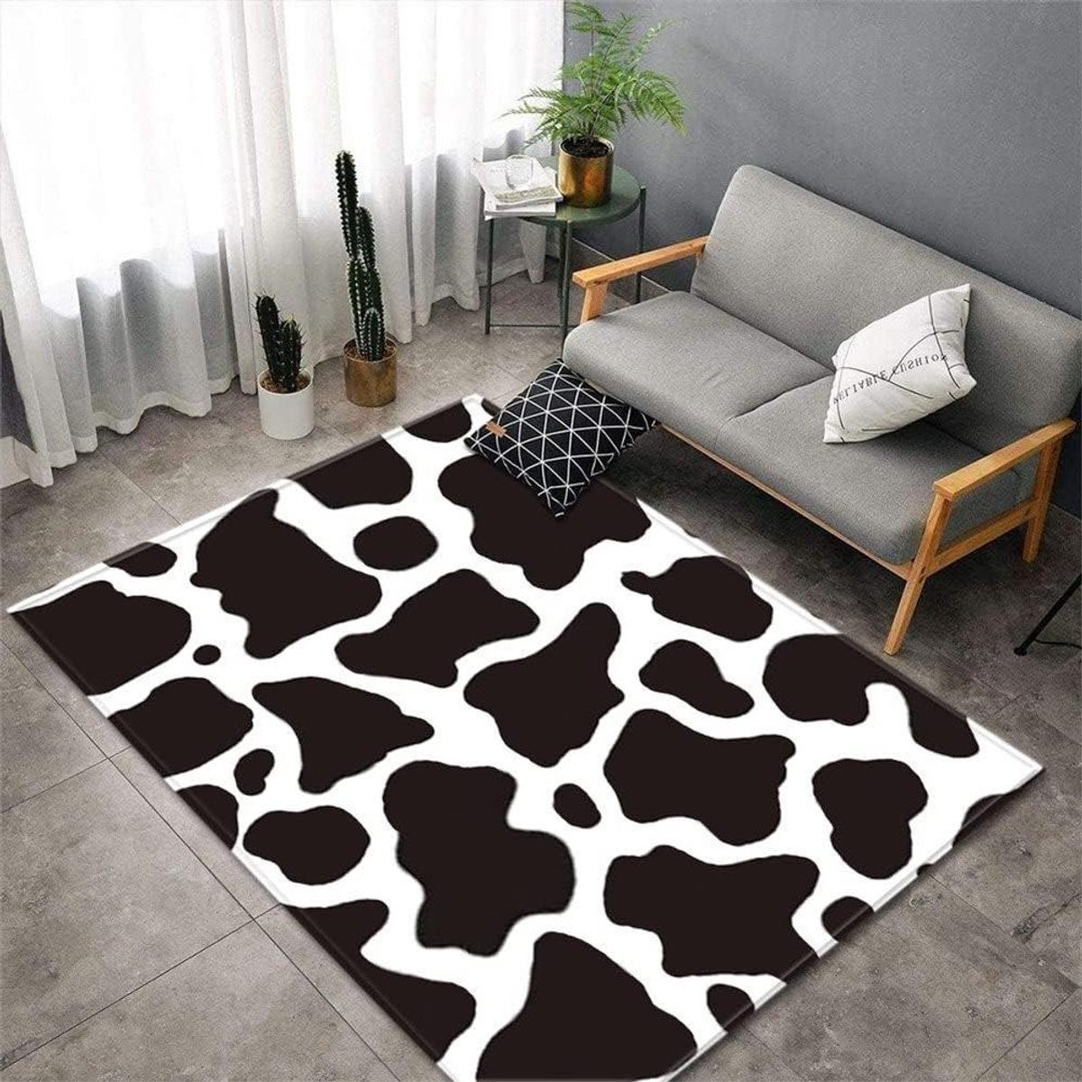 Zacht vloerkleed met dierenprint en antislip onderkant, 50 x 80 cm