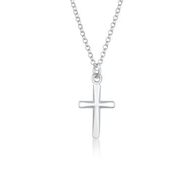 Kette mit Anhänger ELLI "Halskette Kreuz Filigran Glauben Symbol 925 Silber" Gr. 45, silber, Halsketten, Damen, 45, ohne Stein, Silber 925 (Sterlingsilber)