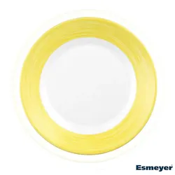 Esmeyer 6 x Dessertteller 19,5 cm Form Brush - Yellow / Gelb Arcoroc