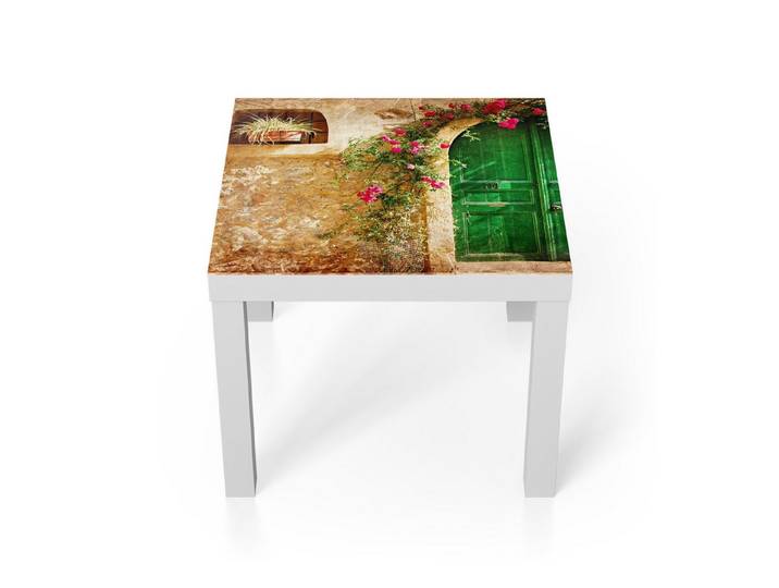 DEQORI Couchtisch 'Blühende Türen', Glas Beistelltisch Glastisch modern