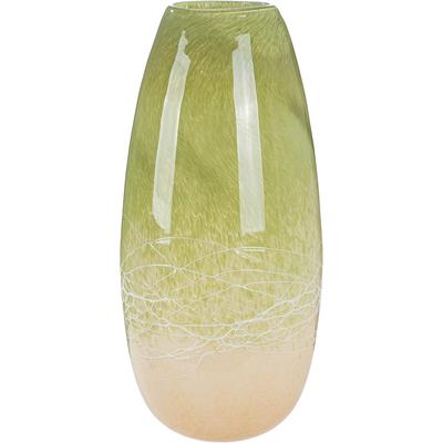 Tischvase GILDE "Vase Kampala grün", grün, B:17cm H:39cm T:17cm Ø:17cm, Glas, Vasen, Blumenvase, Glas, Dekovase, bauchig, modern, Geschenkartikel