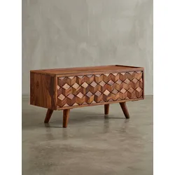 KADIMA DESIGN TV-Kommode "Oasis", Sheesham-Massivholz, bis 50-Zoll, Kabeldurchlass, Langlebig