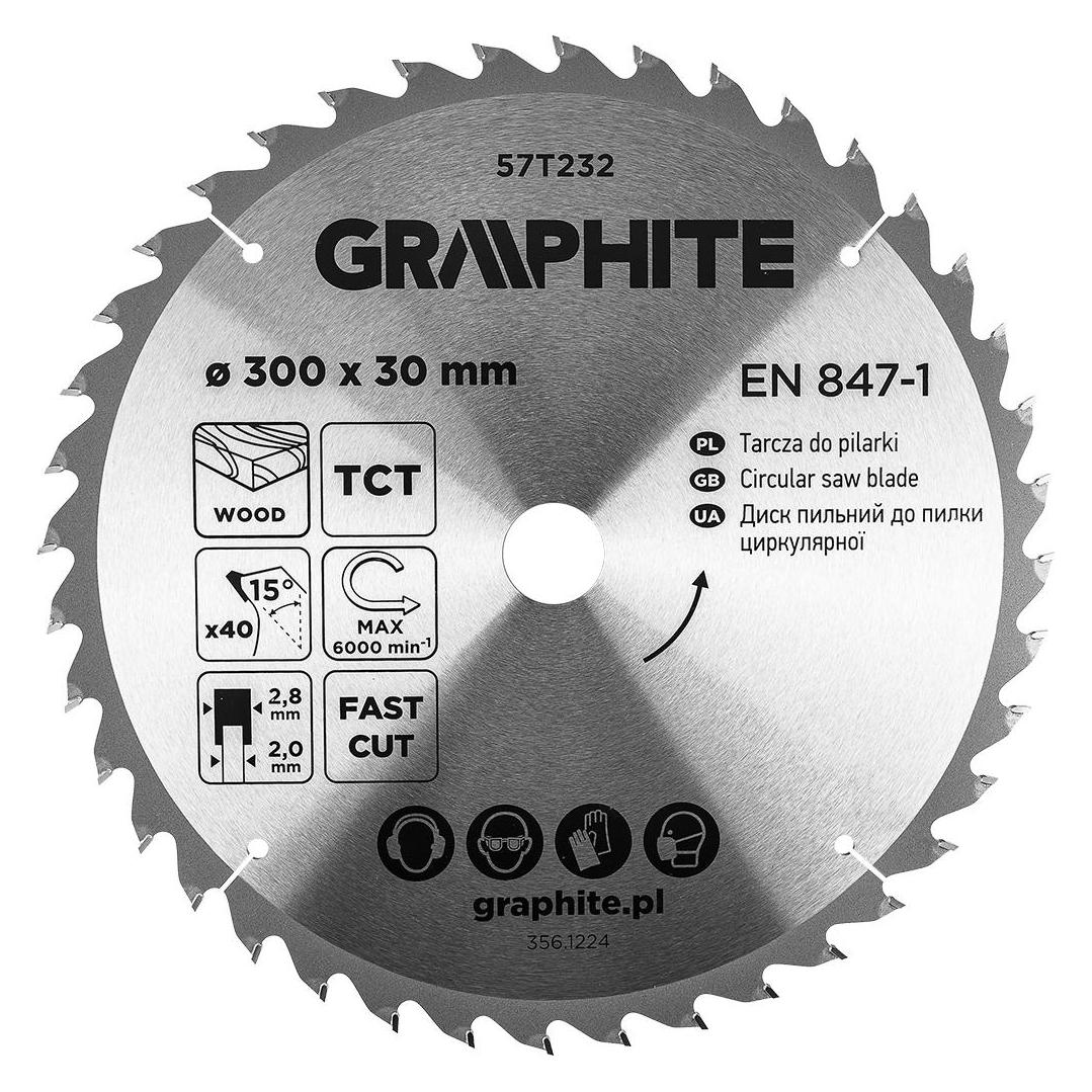 Graphite Sägeblatt, Widia, 300 x 30 mm, 40 Zähne (60056695)