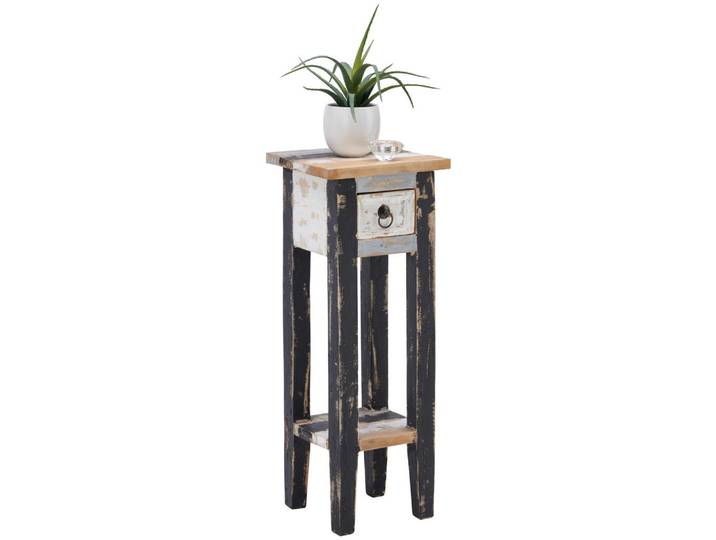 Landscape Beistelltisch, Mehrfarbig, Holz, Mindiholz, Schichtholz, teilmassiv, 1 Schublade(n) Schubladen, quadratisch, eckig, 25x67x25 cm, Stauraum, Wohnzimmer, Wohnzimmertische, Beistelltisch, Beistelltische Holz