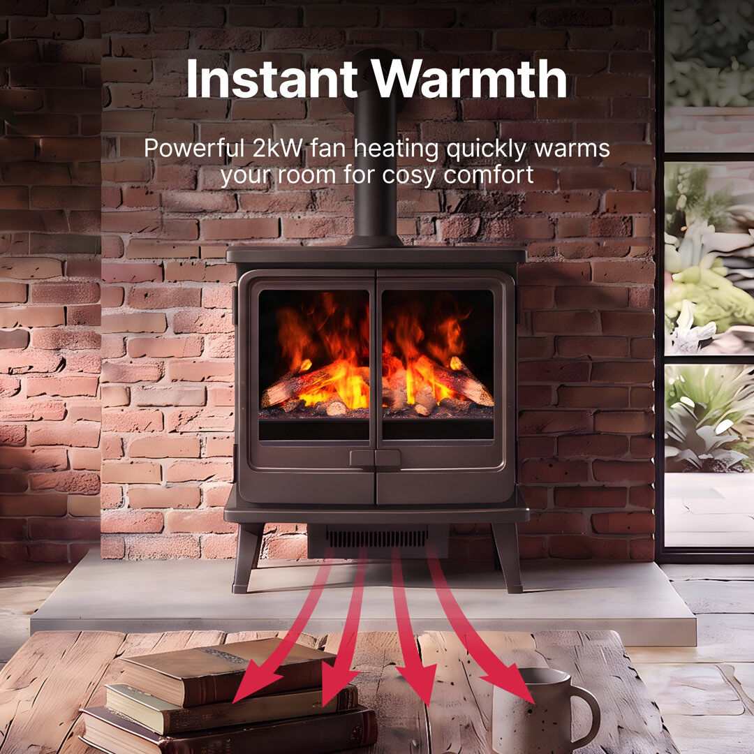 Dimplex Bermondsey Large Optimyst Water Vapour Electric Stove Fire Black 66cm H X 62cm W X 39cm D