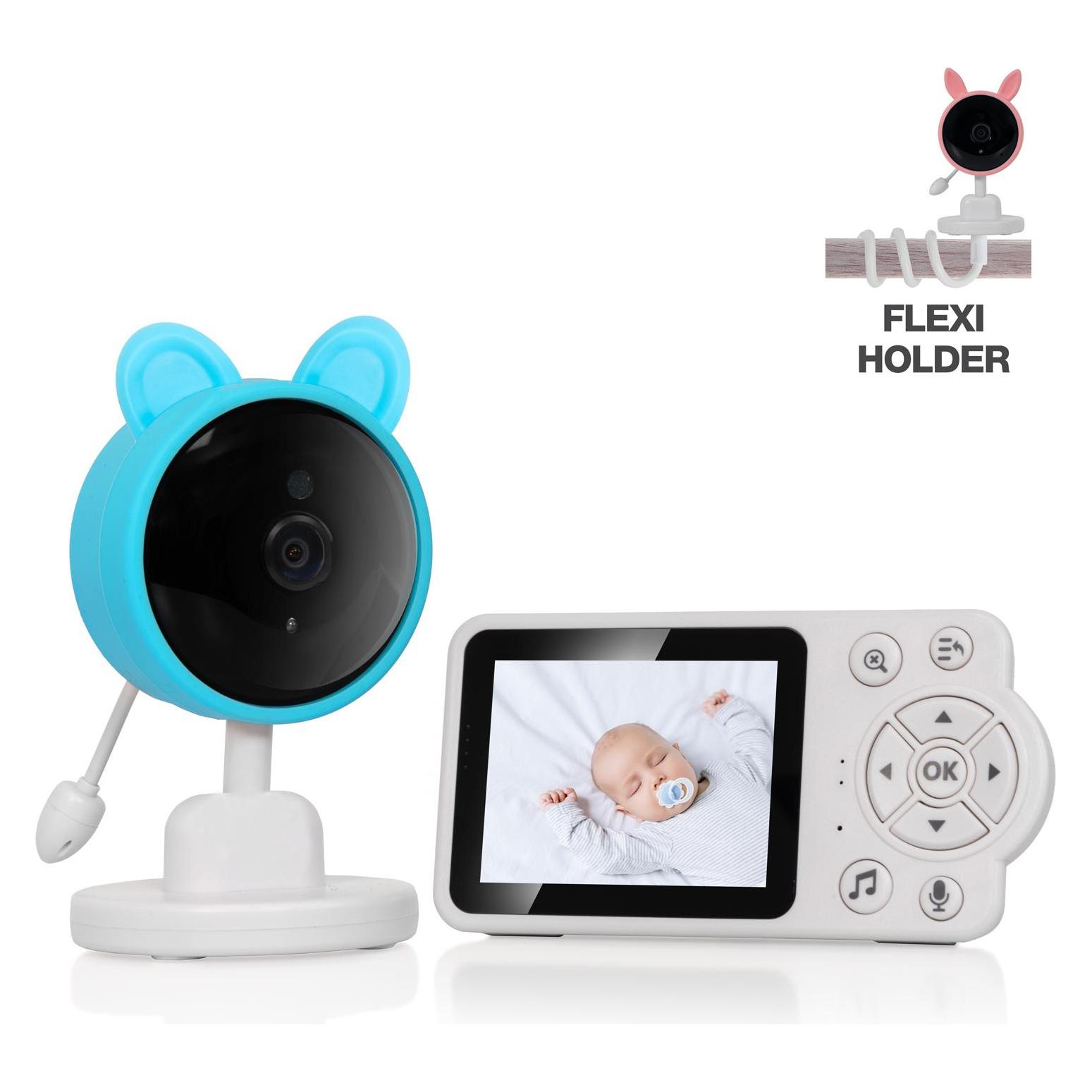 Evolveo Baby Monitor N3 Babyphone blau / 2,8" TFT / Mikrofon / Lautsprecher (Babyphone mit Kamera, 300 m) (CAM-3B)