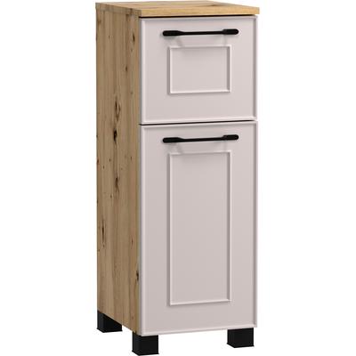 Unterschrank WELLTIME "CADIZ, gedämpfte Scharniere, Softclose-Auszug", weiß (kaschmir), B:30cm H:79cm T:35cm, MDF, Schränke, Unterschrank