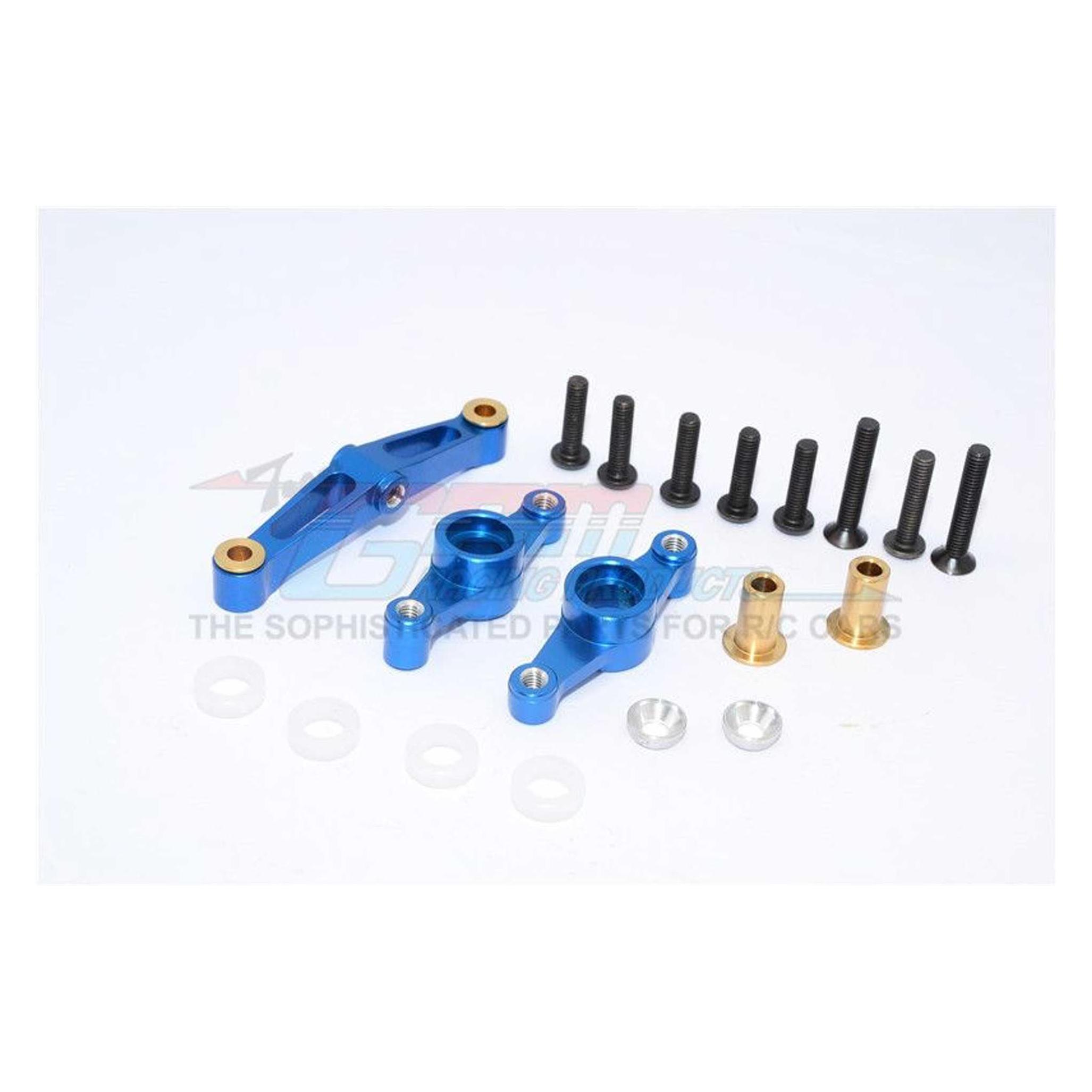 GPM Aluminium Lenkungs-Set blau Tamiya TT02 (GPMTT2048B)