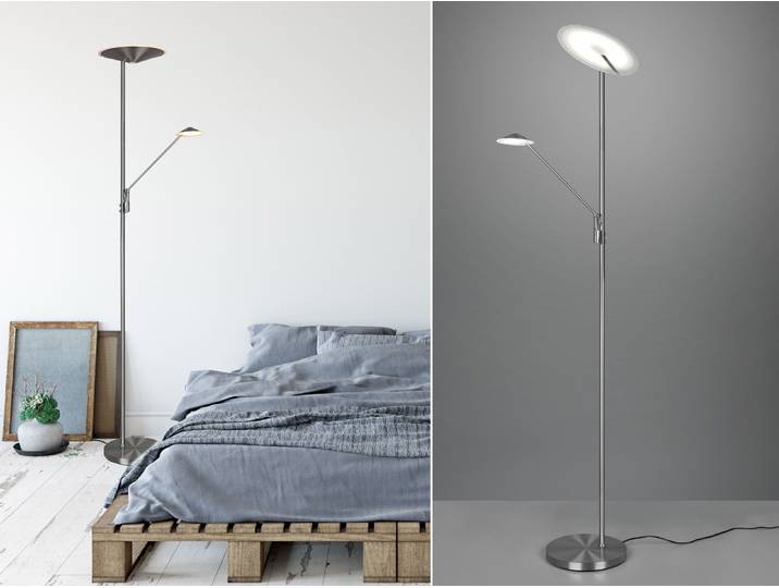 Trio - Stehlampe BRANTFORD - Grau - 41.6x41.6x180 cm