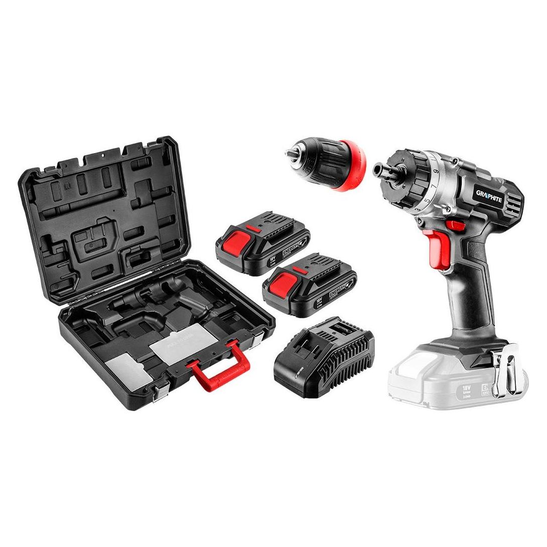 Graphite 58G022-SET2 drill 18 V 2 x 2 Ah battery (Bohrmaschine) (58G022-SET2)