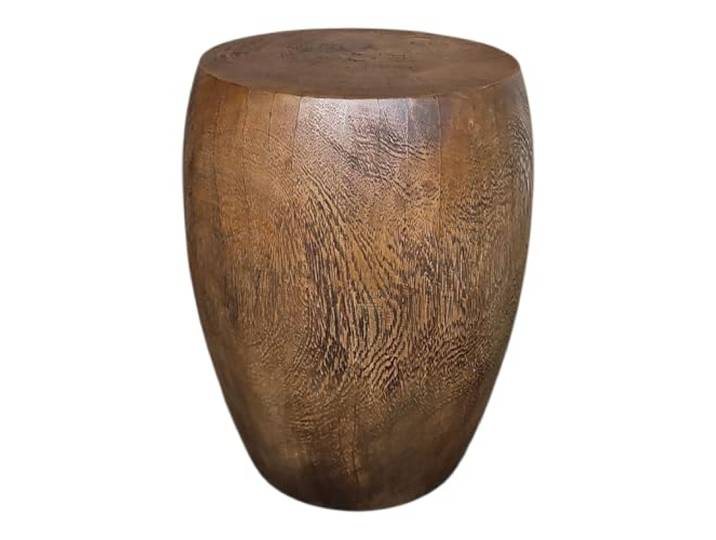Massiver Beistelltisch aus Teakholz Handgefertigter Naturholz Tisch „Rosa“ Dekotisch für Wohnzimmer, Flur & Schlafzimmer
