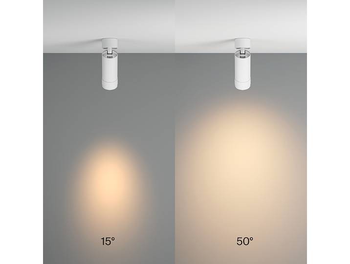 Plafonnier LED Focus Zoom 5 x 16 x 5cm Blanc Matériau : Métal Surface en métal : Laqué Type de métal : Aluminium LED Module LED