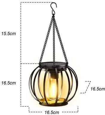 Uplift Essentials Metal Hollow Solar Lantern & Garden Lamp type 1