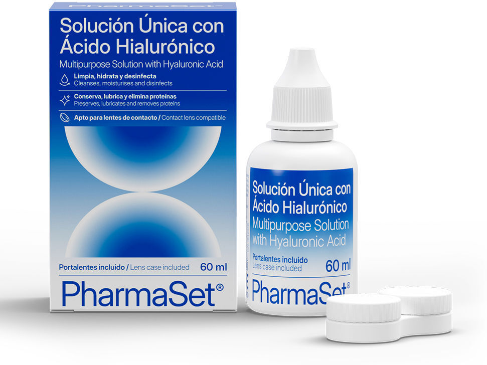 Pharmaset solution unique à l’acide hyaluronique pour lentilles de contact souples