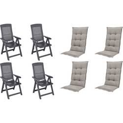 Progarden Tampa+Auflagen SET an/ta X64442 Gartenmöbel-Set