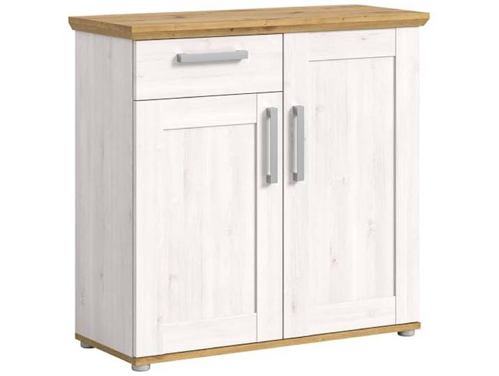 Newroom Kommode Sibiu Lärche mit Schublade weiß Flur Wohnzimmer
