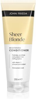 John Frieda Sheer Blonde Brightening Conditioner condicionador iluminador para cabelo loiro e grisalho 250 ml. Sheer Blonde Brightening Conditioner