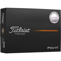 Titleist Golfbälle Pro V1 Performance Align 2025 - 12er Pack, weiss/pink