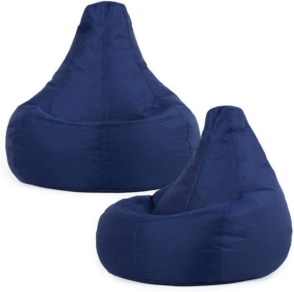 icon Dalton Medium Beanbag Outdoor Black Set of 2 Navy Blue Medium