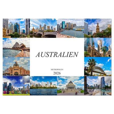 Australien Metropolen (Wandkalender 2026 DIN A2 quer), CALVENDO Monatskalender
