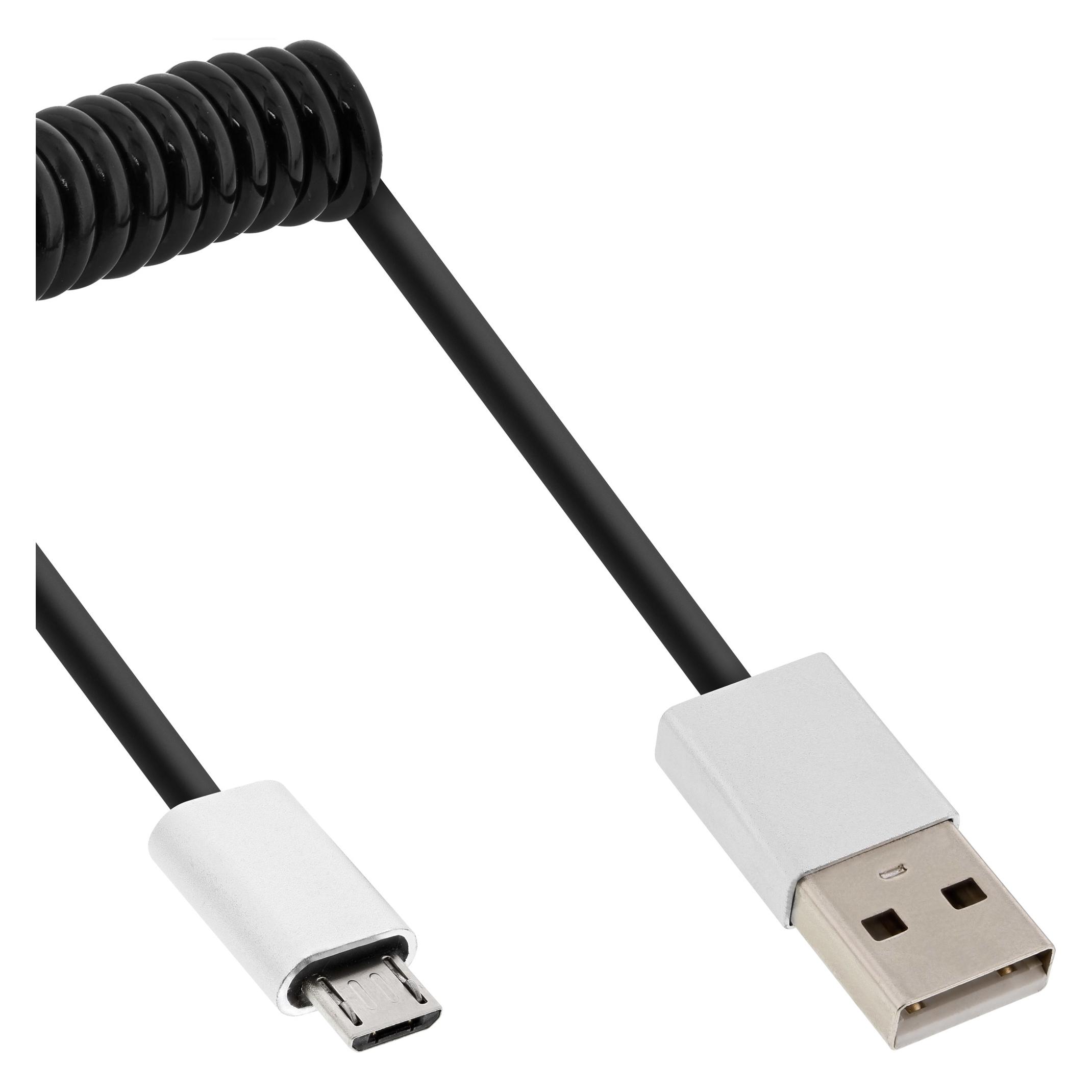 InLine Micro-USB 2.0 Spiralk. (3 m, USB 2.0) (31730R)
