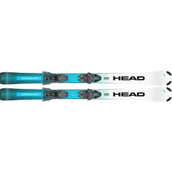 HEAD Kinder All-Mountain Ski Supershape + JRS 7.5 GW CA, Größe 140 in Weiß Weiß