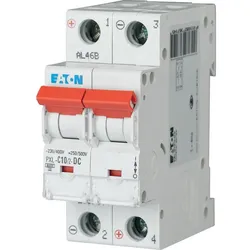 Eaton 236714 Leitungsschutzschalter, 10 A, 2p, Charakteristik: C, DC PXL-C10/2-DC