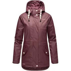 NAVAHOO Damen Warmer Regenjacke Wasserdichter Regenmantel mit Kapuze Oceans Heart