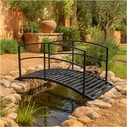 HTI-Living, Aussendekoration, Zierbrücke / Teichbrücke aus Metall dekorative Gartenbrücke für Teiche Beete