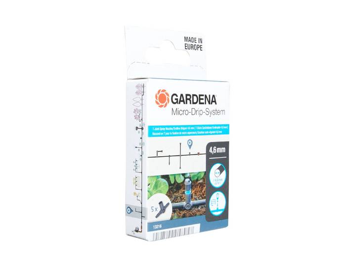 Gardena T-Stück für Sprühdüsen und Endtropfer 4.6 mm 5 Stück