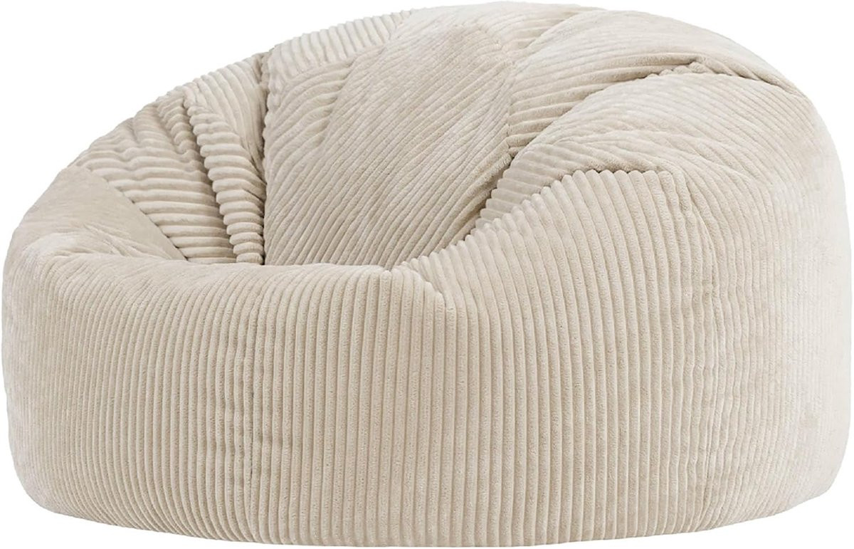 Zitzak XXL Beige Corduroy voor Volwassenen