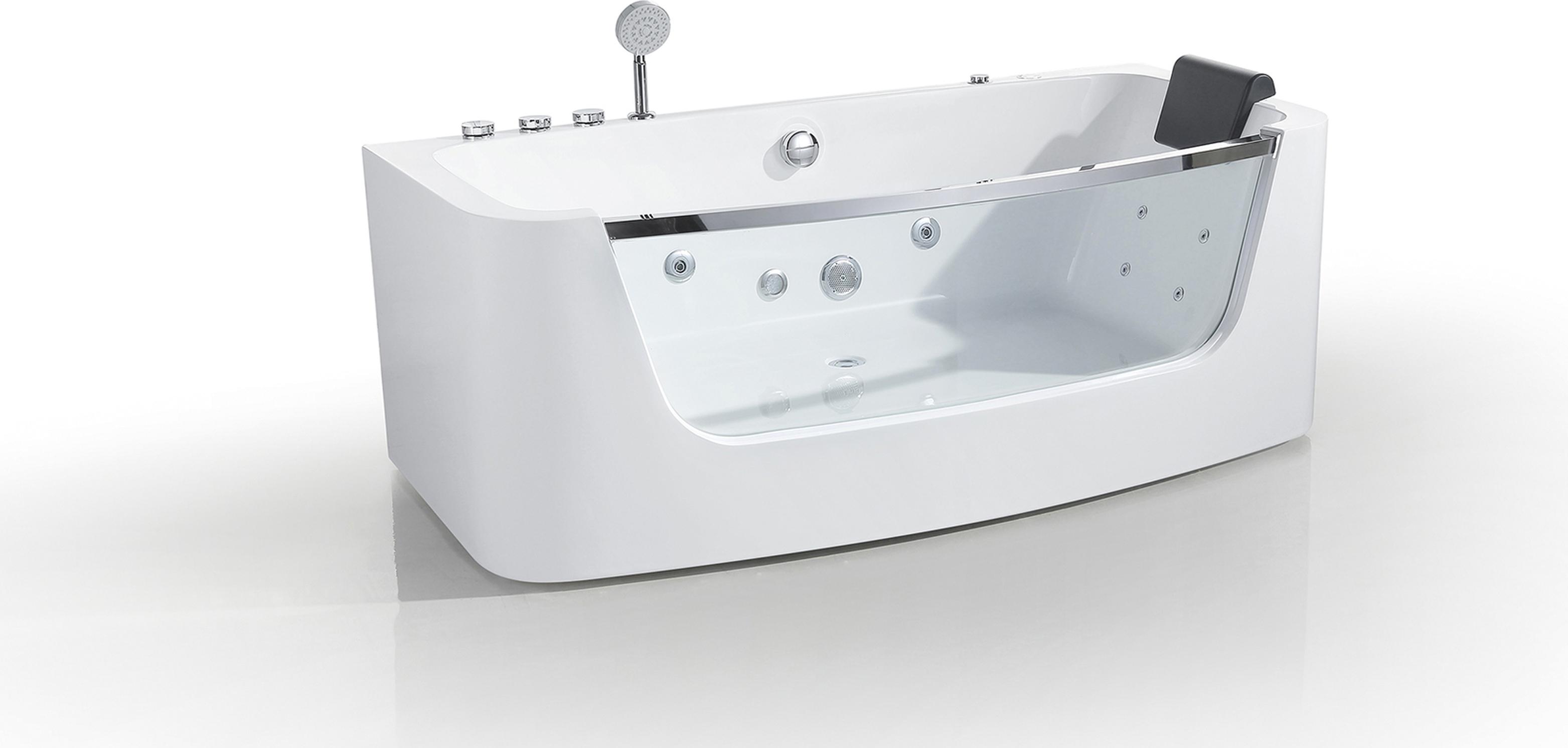 Luxus Whirlpool Badewanne 150x80cm Glasfront Wanne Badewannen Luxus Wannen