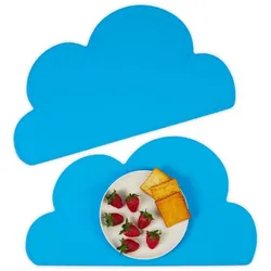 Relaxdays Platzdeckchen Kinder 2er Set Blau