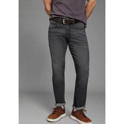 Gerade Jeans ARIZONA, Herren, Gr. 33, Länge 32, grau (dkgrauused32), Denim/Jeans, Obermaterial: 98% Baumwolle, 2% Elasthan, unifarben, Basic, straight fit lang, Jeans, gerade geschnittenes Bein, niedrige Leibhöhe