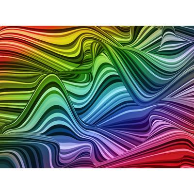 Fototapete PAPERMOON "Abstrakte fließende Linien", bunt, B:3,5m L:2,6m, Vlies, Tapeten