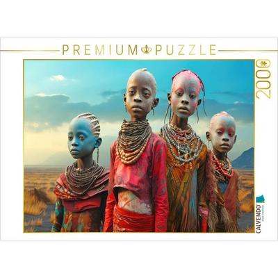 CALVENDO Puzzle Surrealismus trifft Massai-Kultur | 2000 Teile Lege-Größe 90x67cm Foto-Puzzle für glückliche Stunden