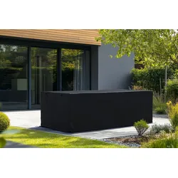 OUTFLEXX Abdeckhaube für Garten-Essgruppen, schwarz, Ripstop-Gewebe/Polyester, 305 x 180 x 80 cm, wasserabweisend, UV-Schutz