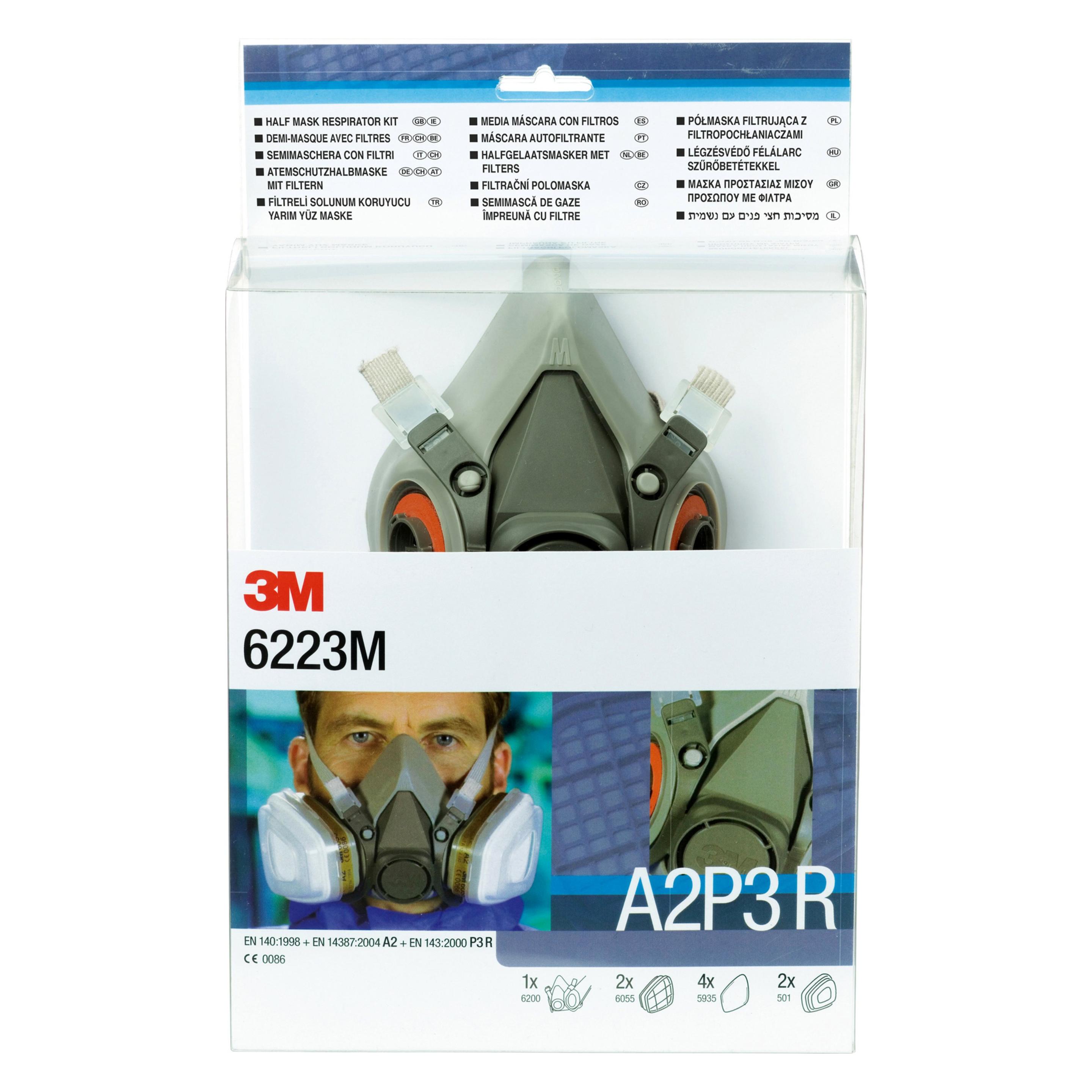 3M Atemschutz Halbmasken-Set A2 P (A2P3 R, 1x) (DE272917373)