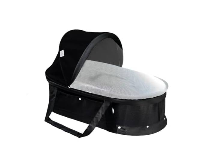 Kiss My Heart reisebett Baby mit matratze Tragbares Reisebett mit 2-in-1 Moskitonetz für Neugeborene - Schwarz