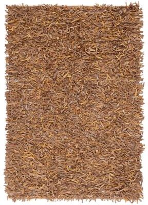 SAFAVIEH Handmade Leather Shag Alois Modern Rug
